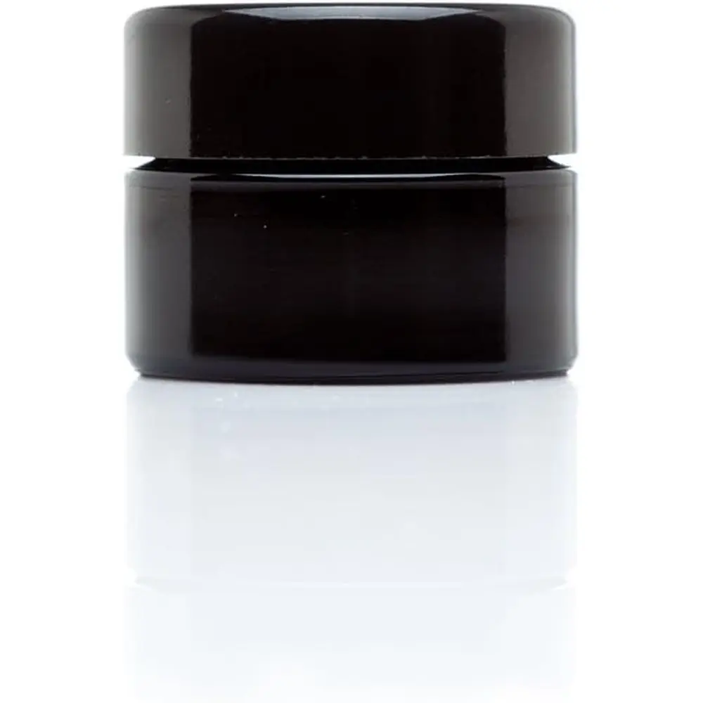 Food Storage Long Term - 15ml Black Glass Airtight Jar with