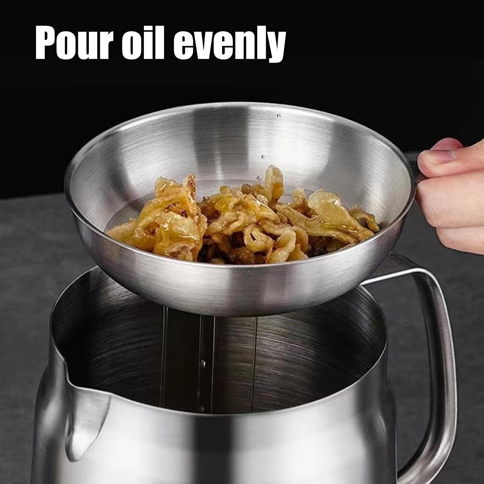 Herb Keeper Container - Oil Strainer Pot Multifunctional Smoothly Pouring