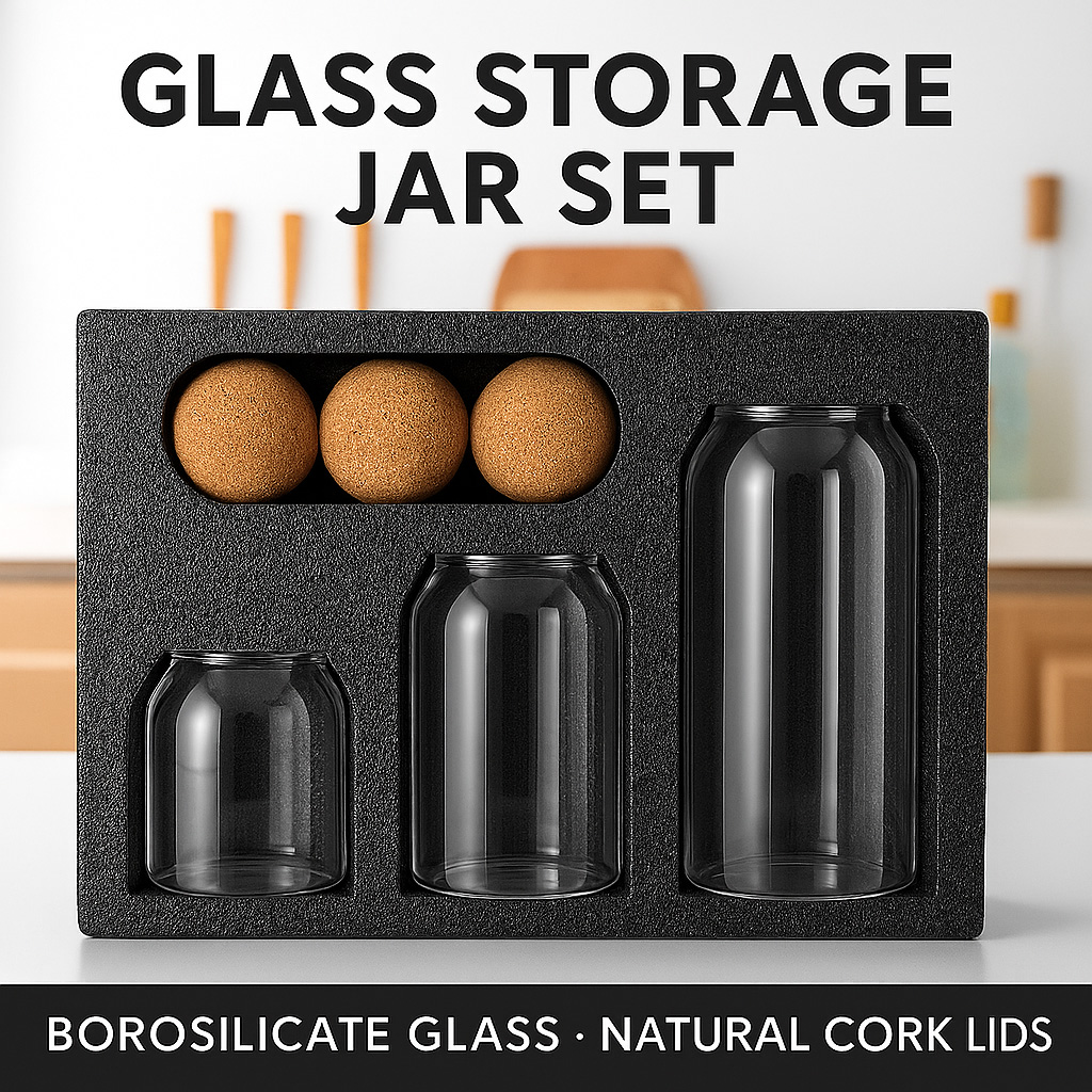 Food Storage Lidl - Premium Borosilicate Glass Jar Set with