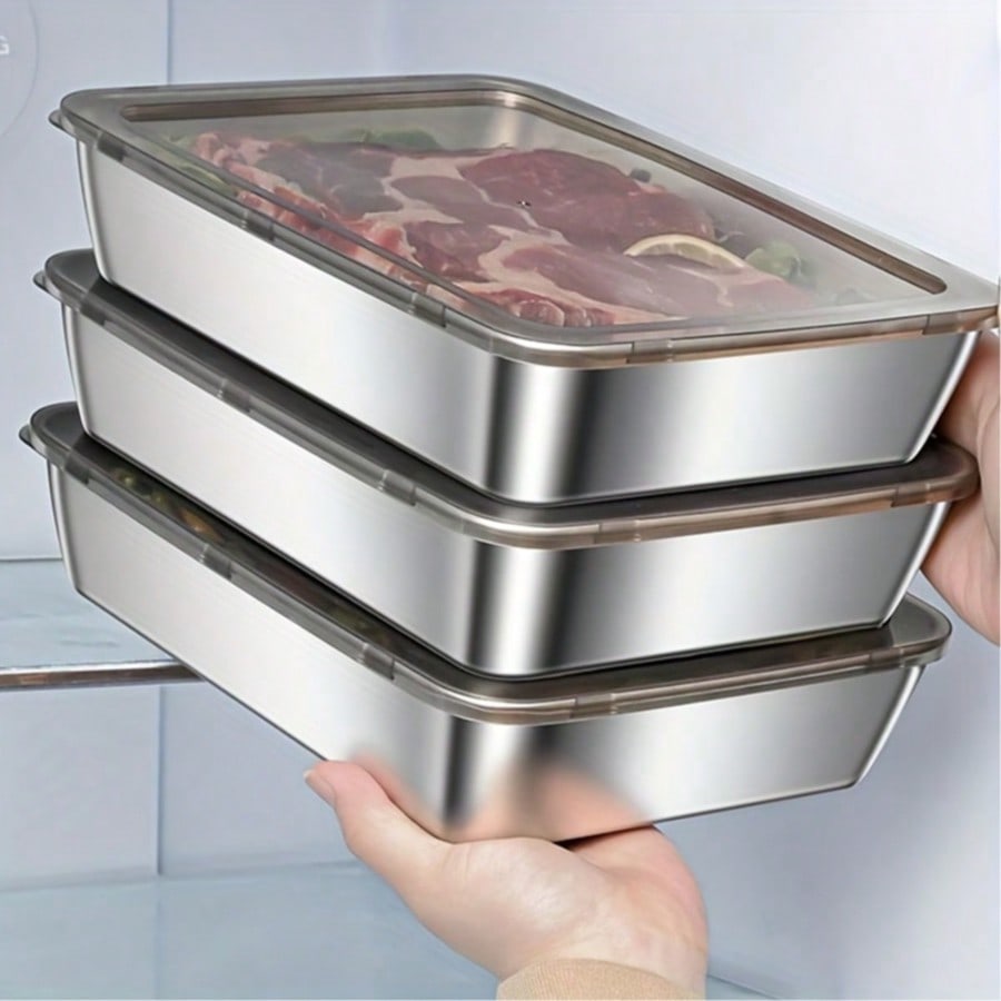 6pcs(3 Boxes+ 3 Lids) Stainles - đánh giá và giá Stainless Lunch Box