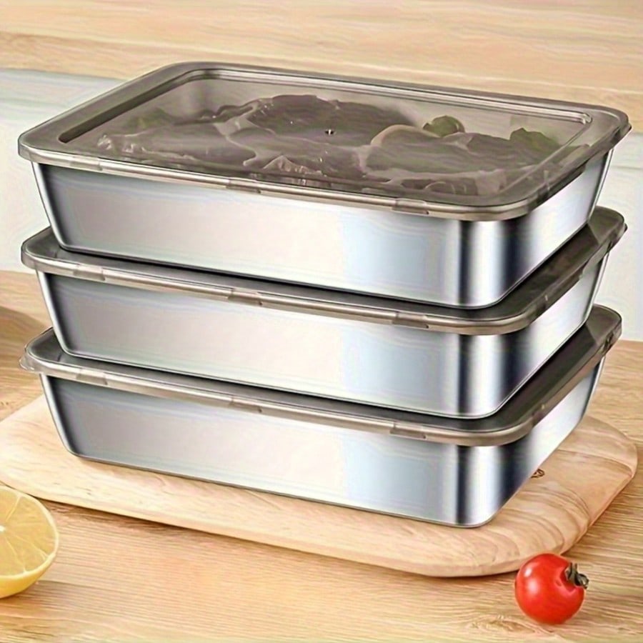 6pcs(3 Boxes+ 3 Lids) Stainles - đánh giá và giá Stainless Lunch Box