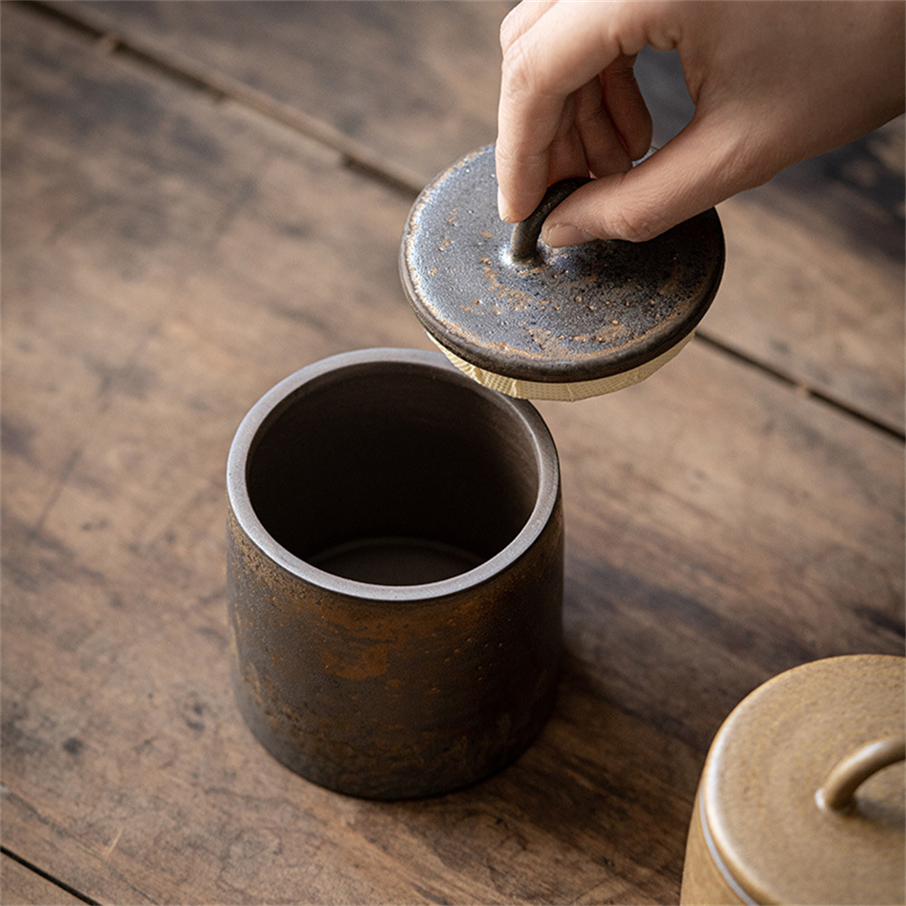 Ceramic Tea Caddy Sealed Jar S - đánh giá và giá Food Storage Quart