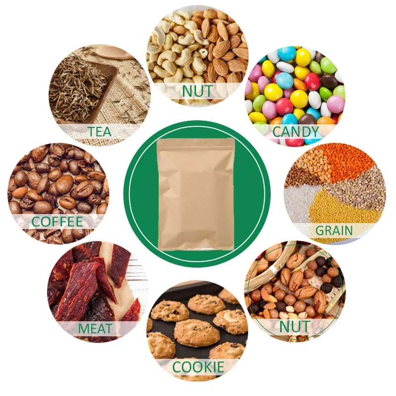 100PCS Brown Kraft Paper Zippe - đánh giá và giá Food Storage And