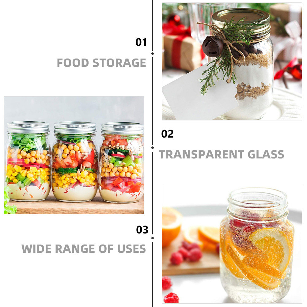 6Pcs Transparent Round Glass J - đánh giá và giá Food Storage Lid