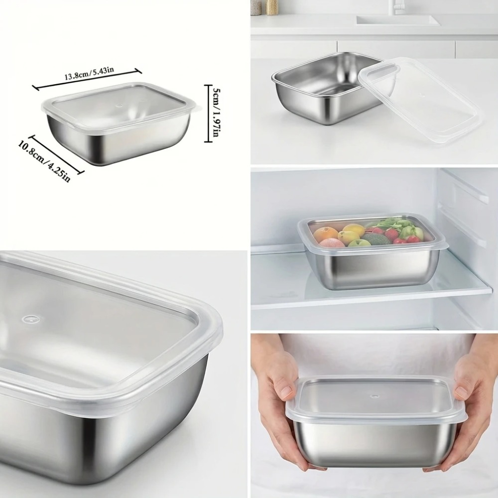 6PCS Stainless Steel Food Stor - đánh giá và giá Stainless Lunch Box