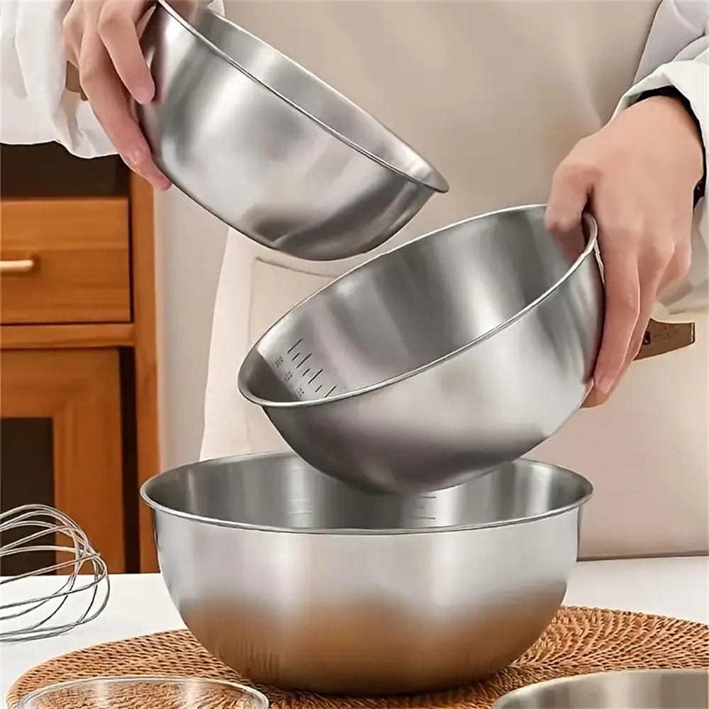 1-3 Stainless Steel Bowl Set w - đánh giá và giá Food Storage In Stainless Steel