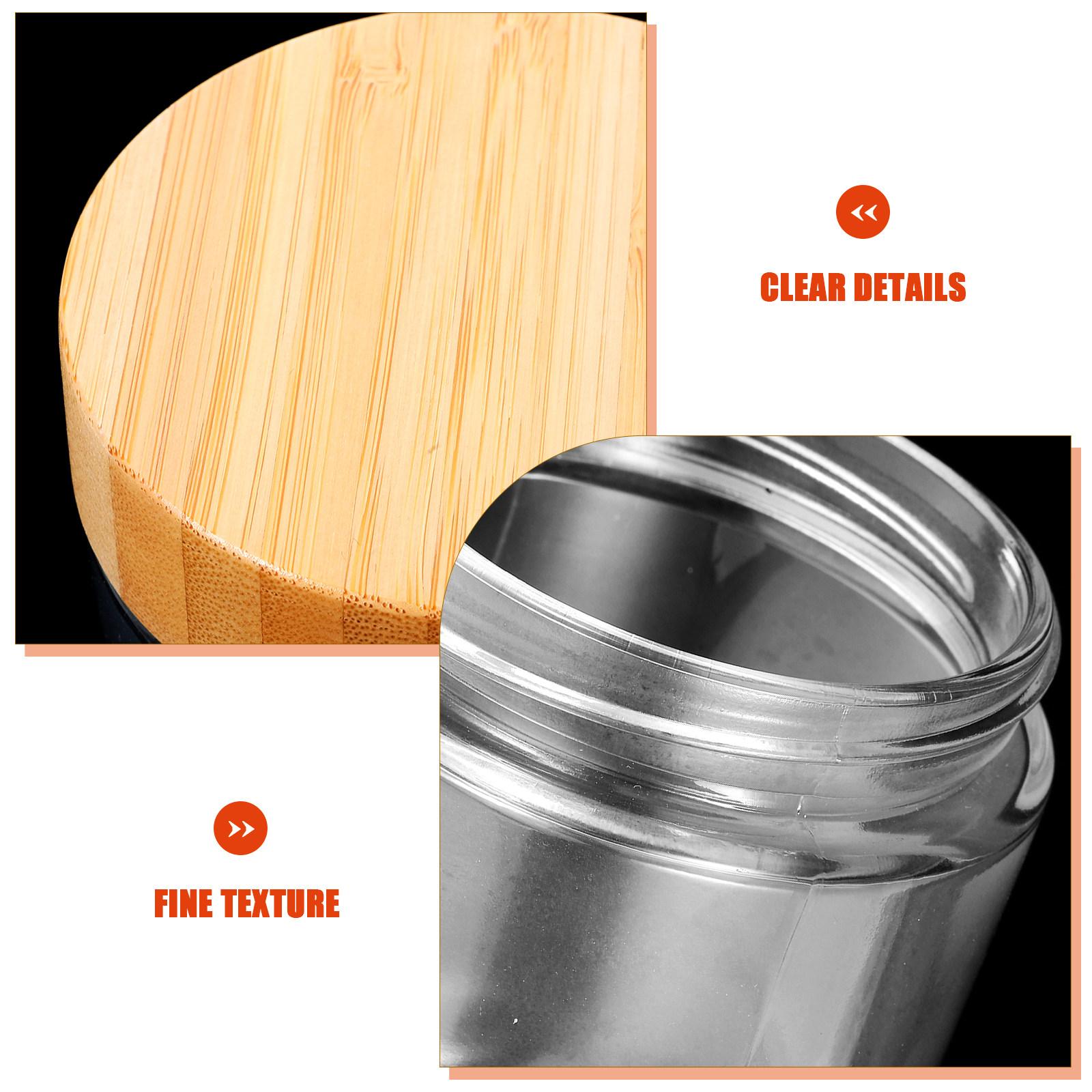 4Pcs Transparent Glass Jars wi - đánh giá và giá Food Storage Lid