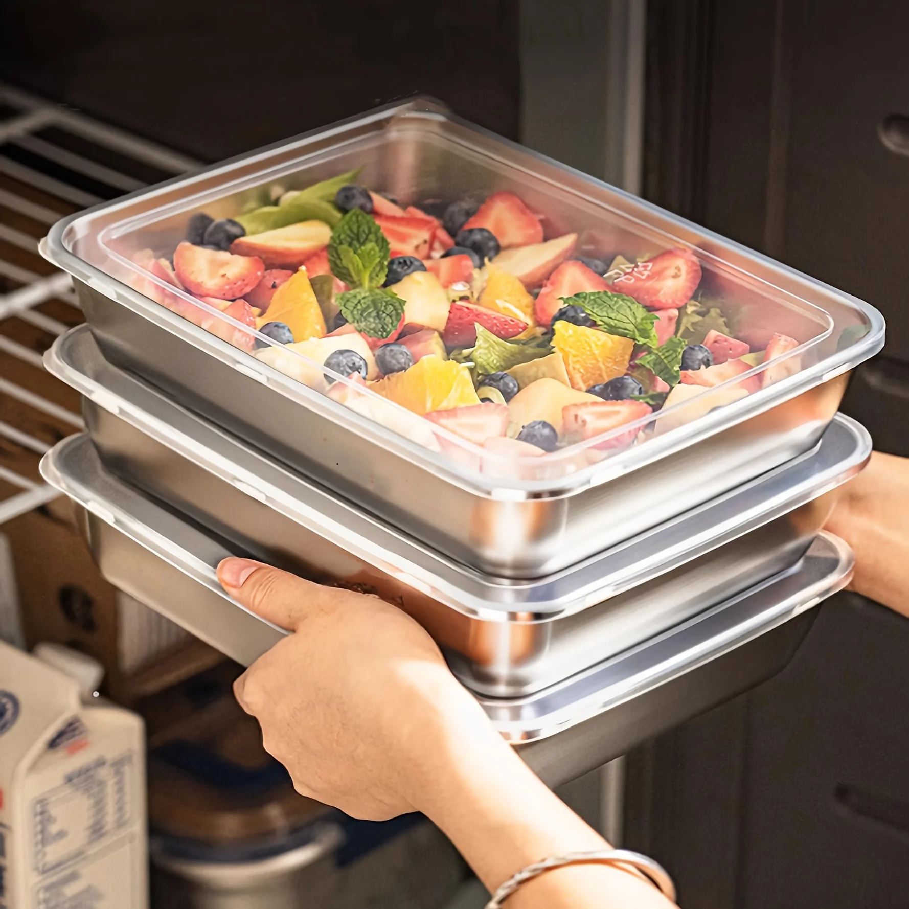 3pcs Stainless Steel Food Cont - đánh giá và giá Food Storage For Camping