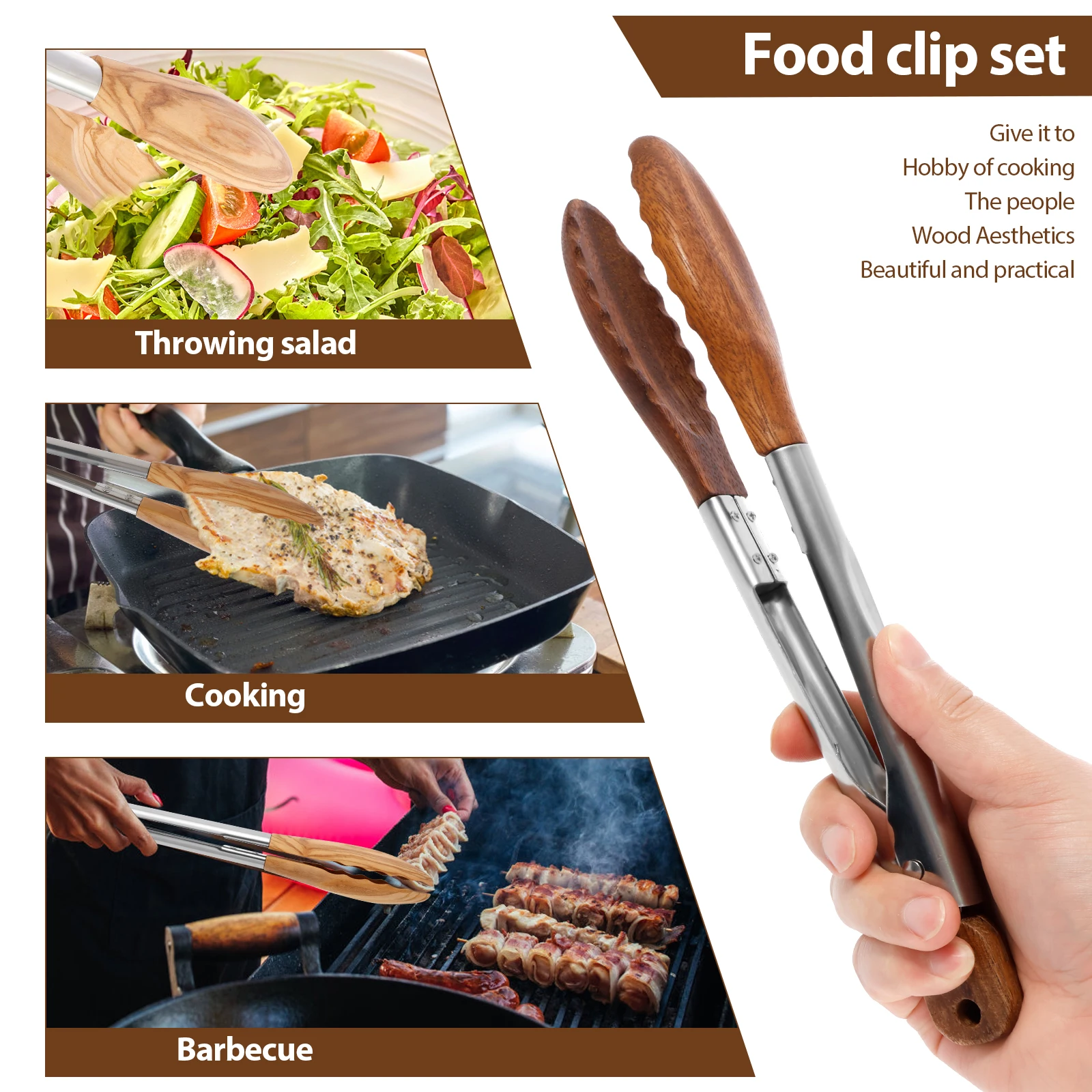 2Pcs Wood Food Tongs Rustproof - đánh giá và giá Storage Tips For Food