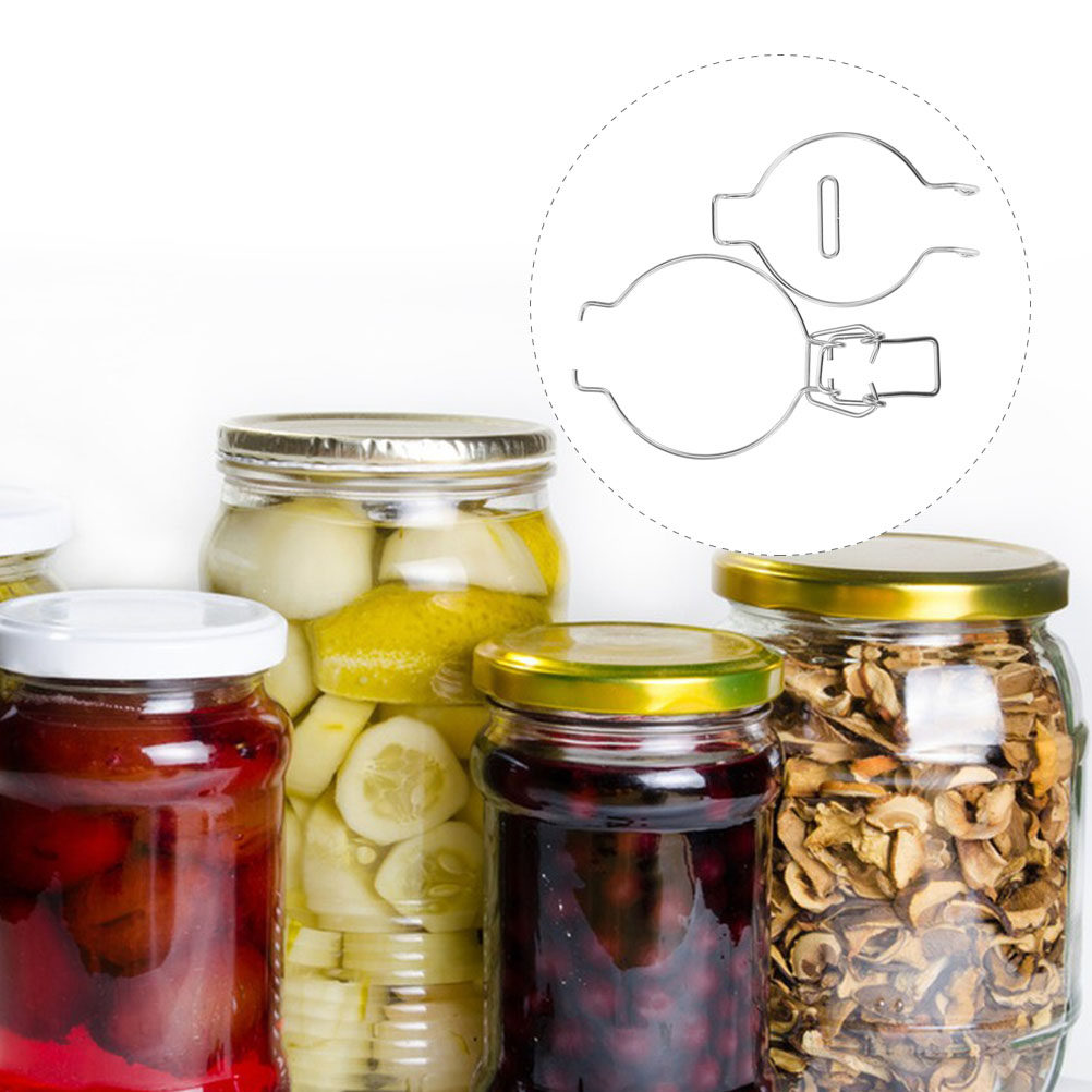 12Pcs Glass Jar Wire Clamps St - đánh giá và giá Food Storage In Stainless Steel