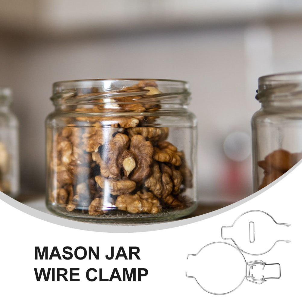 12Pcs Glass Jar Wire Clamps St - đánh giá và giá Food Storage In Stainless Steel