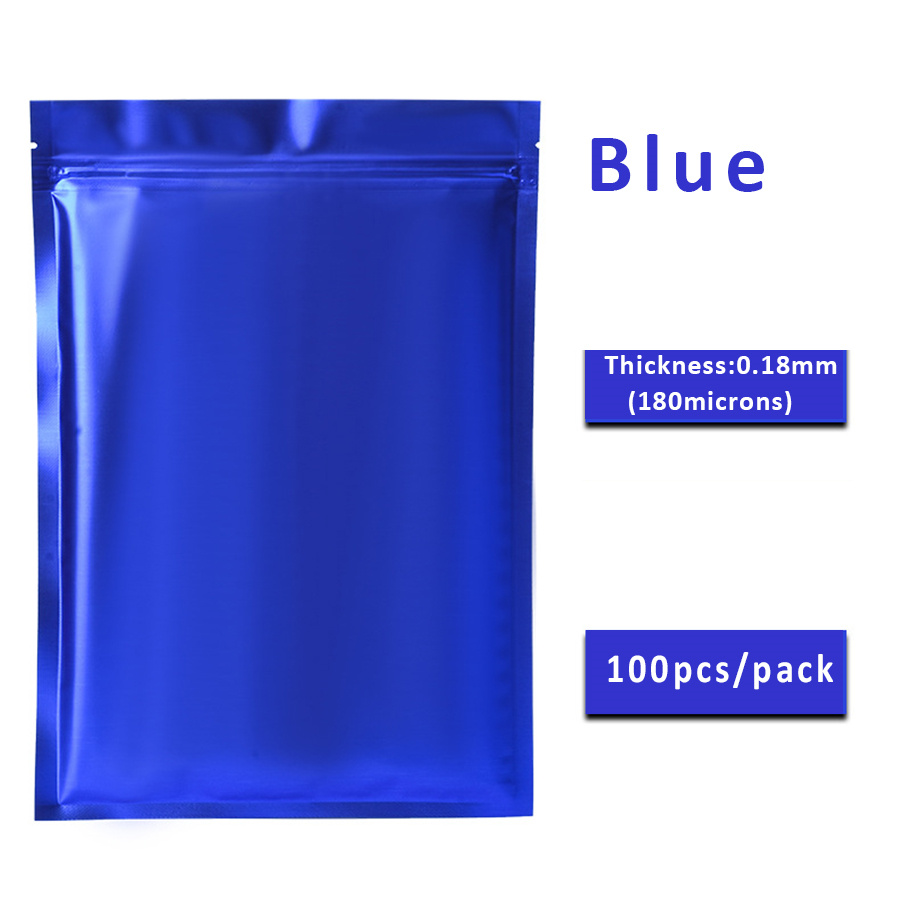 100pcs Matte Blue Foil Zipper  - đánh giá và giá Food Storage And
