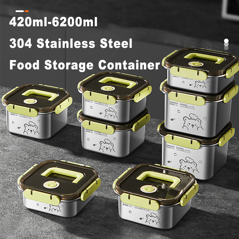 COOKER KING 420ml-6200ml Large - đánh giá và giá Stainless Lunch Box