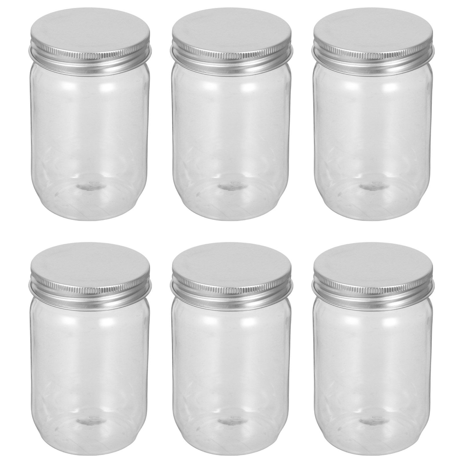 6Pcs Clear Plastic Mason Jars  - đánh giá và giá Food Storage Lid