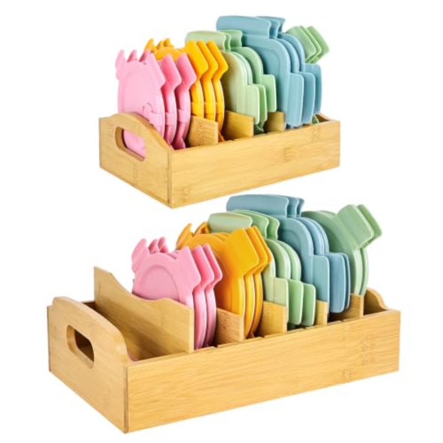 2 Pack Bamboo Lid Organizer, 1 - đánh giá và giá Food Storage Lid
