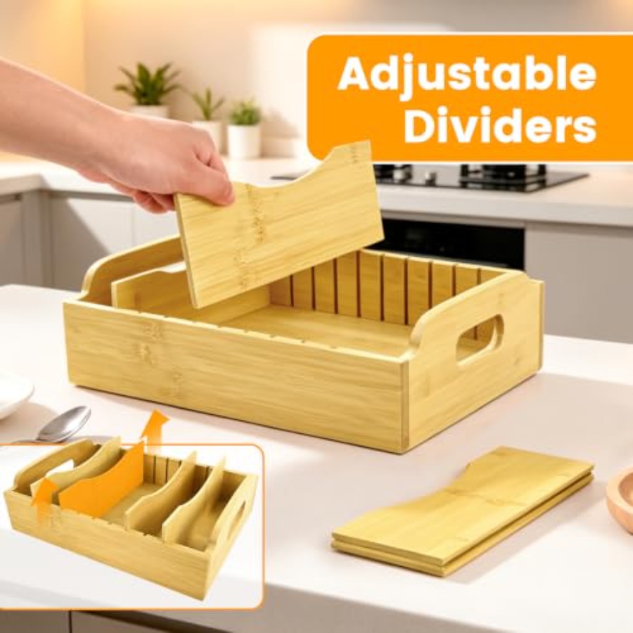 2 Pack Bamboo Lid Organizer, 1 - đánh giá và giá Food Storage Lid