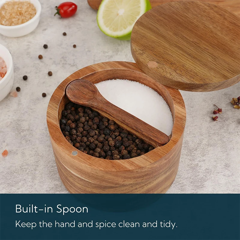 Acacia Wood Salt and Pepper Bo - đánh giá và giá Herb Keeper Container